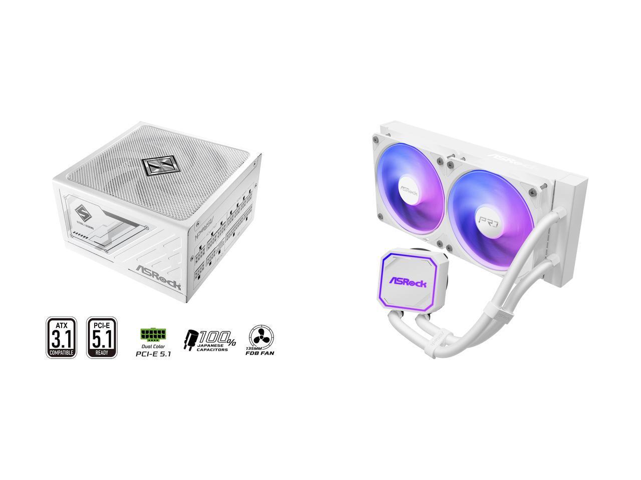 1000W White Modular Power Supply - Блок питания ASRock SL-1000GW Gold 1000W