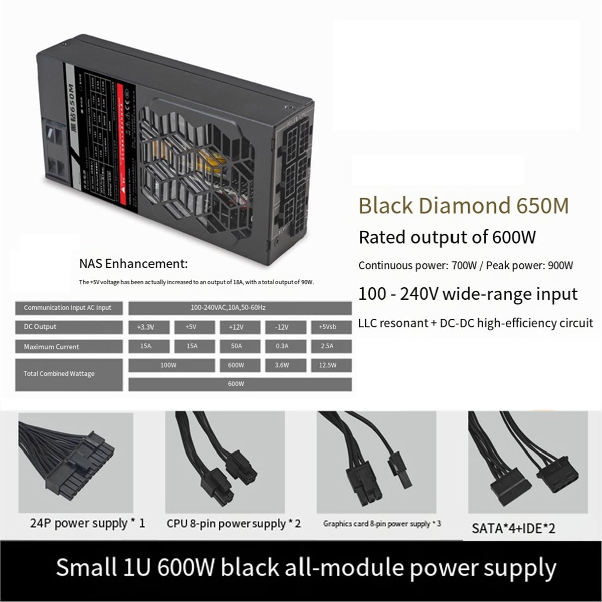 [ЭКОНОМИЧНЫЙ ПАКЕТ] Модульный  – обзор и цена Flex Atx Power Supply 600W 1U